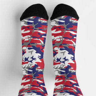 4th of July, Independence day, Camouflage Grey Socks