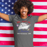 4th of July Independence day Cruise  T-Shirt<br><div class="desc">This design may be personalised in the area provided by changing the photo and/or text. Or it can be customised by clicking Personalise this Template and then choosing the click to customise further option and delete or change the colour of the background, add text, change the text colour or style,...</div>