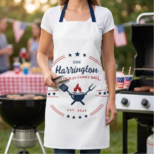 4th of July Independence Day Family BBQ Apron
