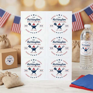 4th of July Independence Day Family BBQ Square Sticker