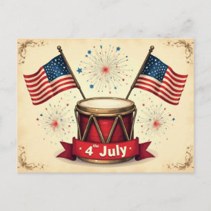 4th of July, Independence Day, Holiday Postcard