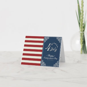4th of July Independence Day Of America Thank You Card