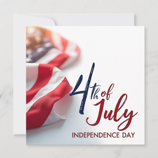 4th of July Independence Day Patriotic Design Card (Front)