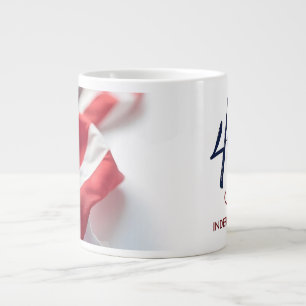 4th of July Independence Day Patriotic Design Large Coffee Mug