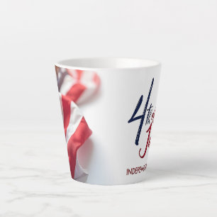 4th of July Independence Day Patriotic Design Latte Mug