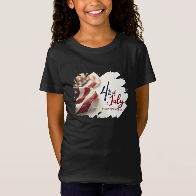 4th of July Independence Day Patriotic Design T-Shirt (Front)