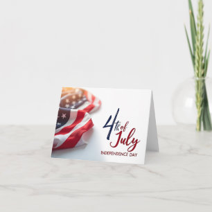 4th of July Independence Day Patriotic Design Thank You Card