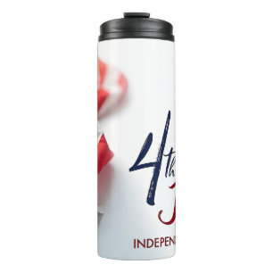 4th of July Independence Day Patriotic Design Thermal Tumbler