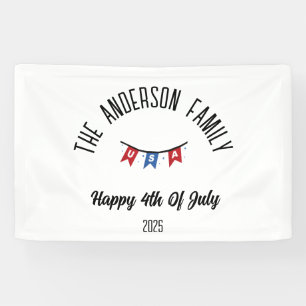 4th of July Independence Day Personalised Name Banner