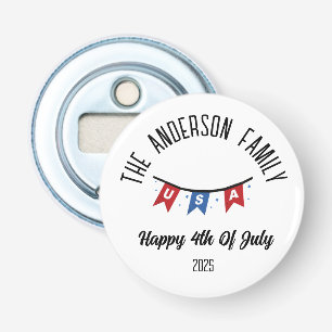 4th of July Independence Day Personalised Name Bottle Opener