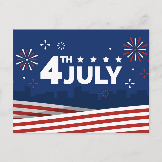 4th of July  Independence Day Postcard (Front)