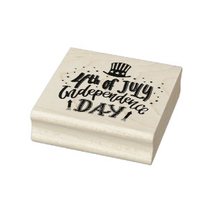 4th of July Independence Day Rubber Stamp