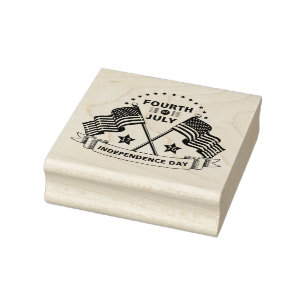 4th of July Independence Day Rubber Stamp