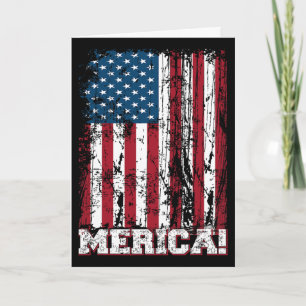 4th Of July Independence Day Us American Flag Patr Card