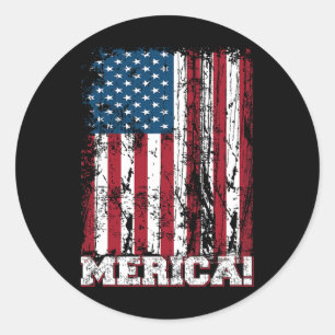 4th Of July Independence Day Us American Flag Patr Classic Round Sticker