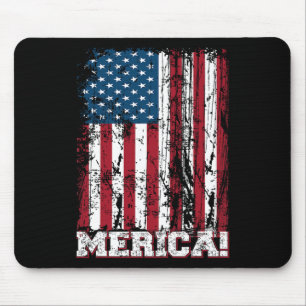 4th Of July Independence Day Us American Flag Patr Mouse Pad