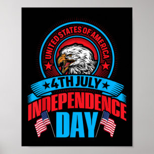 4th Of July Independence Day Usa Eagle Patriotic D Poster