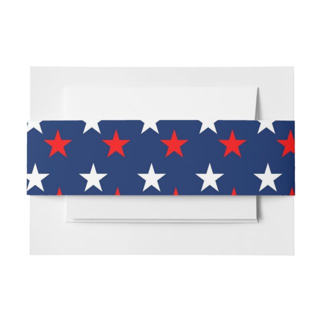 4th of July Invitation Belly Band (Front Example)