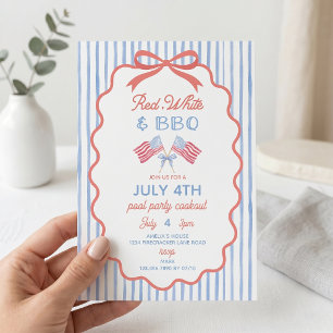 4th of July Invitation for Adult Pool Invitation