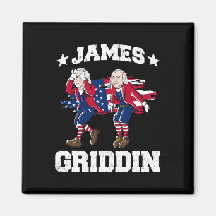 4th Of July James Madison Griddy James Griddin 1 Magnet