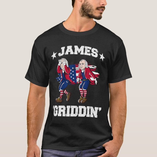 4th Of July James Madison Griddy James Griddin  T-Shirt (Front)