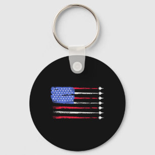 4th Of July Jet American Flag Patriotic Usa For Me Key Ring