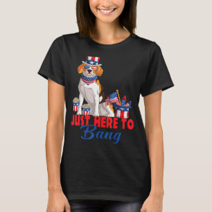 4th Of July Just Here To Bang With Cute Patriotic T-Shirt