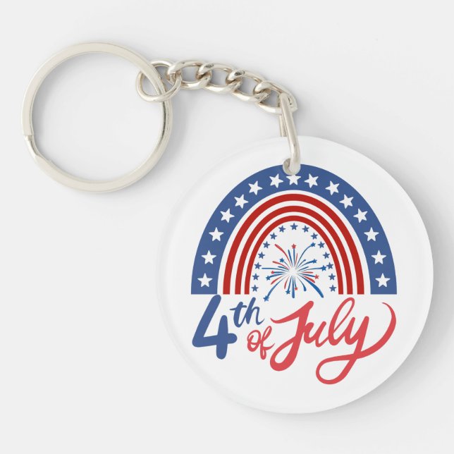 4th of July Key Ring (Front)