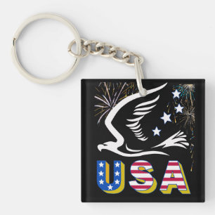 4th of July Key Ring