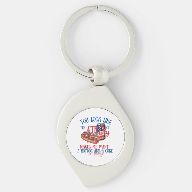 4th of July Key Ring (Front)