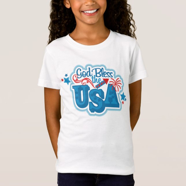 4th of July Kids White T shirt (Front)