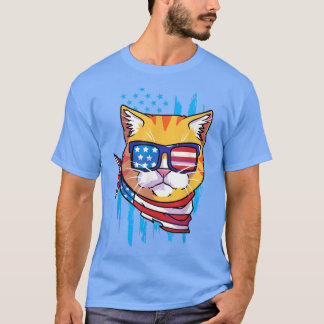 4th of July Kitty Cat Kitten T-Shirt