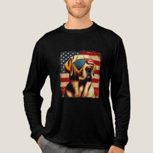 4th Of July Labrador Retriever USA American Flag Tri-Blend Shirt
