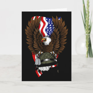 4th Of July Ld Eagle Usa American Flag Patriotic V Card