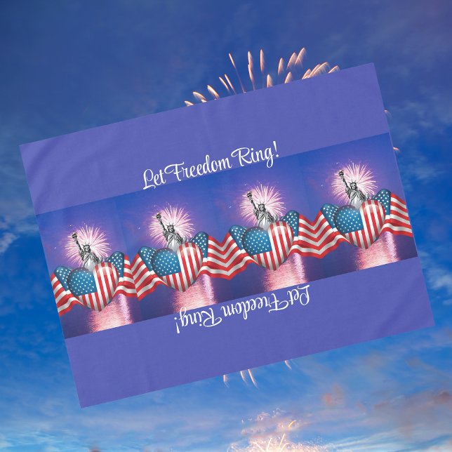 4th of July "Let Freedom Ring" Table Cloth (Creator Uploaded)