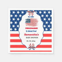 4th of july little firecracker baby shower