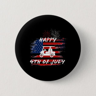 4th Of July Looping Parade Holiday Golf Cart Ameri 6 Cm Round Badge