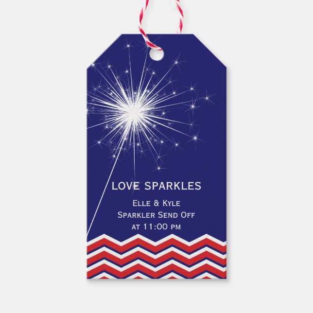 4th of July Love Sparkles Tag (Front)