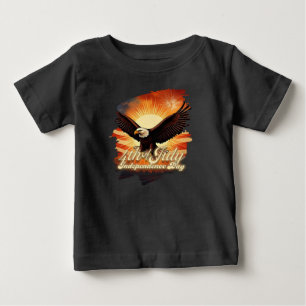 4th of July – Majestic Eagle & Fireworks Tribute🦅 Baby T-Shirt