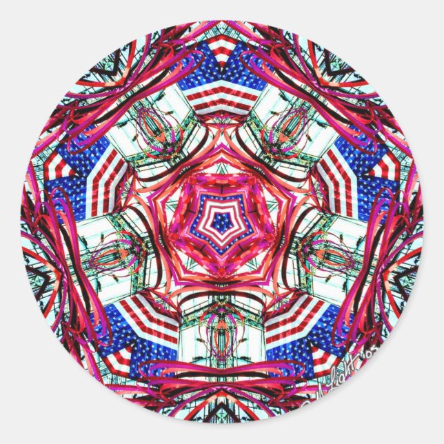 "4th of July" Mandala Stickers (Front)