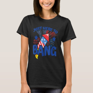 4th Of July Meme Fireworks Just Here To Bang T-Shirt
