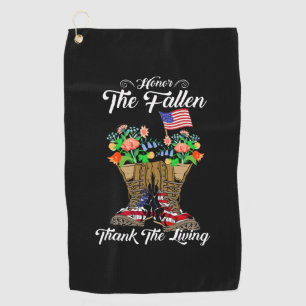 4th Of July Memorial Day Veteran Honour Golf Towel