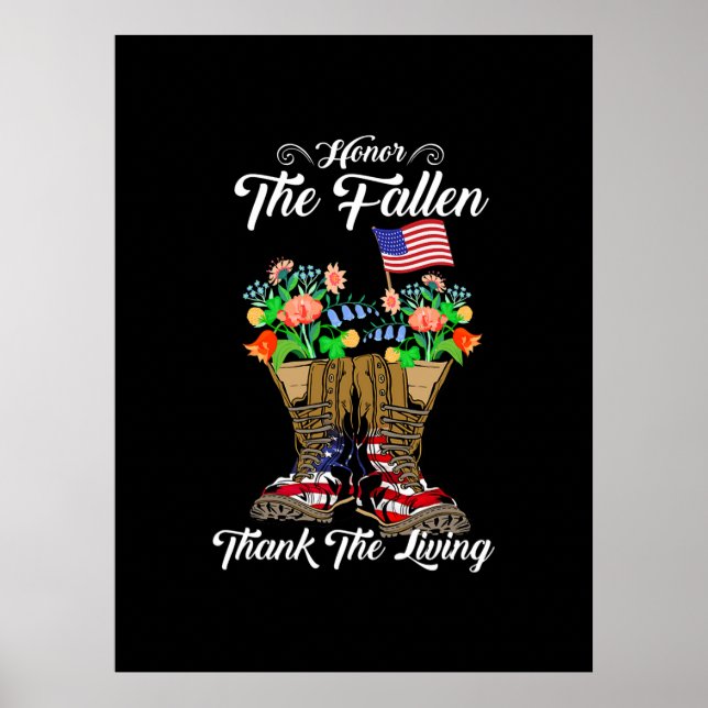 4th Of July Memorial Day Veteran Honour Poster (Front)