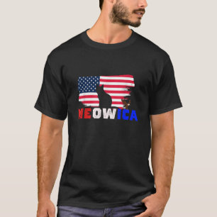 4th Of July Meowica American Flag Patriotic Cat T-Shirt