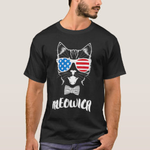 4th Of July Meowica Kitty Cat Patriotic American F T-Shirt