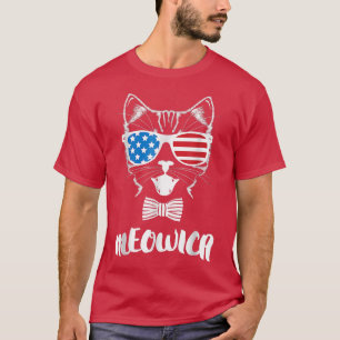 4th of July Meowica Kitty Cat T-Shirt