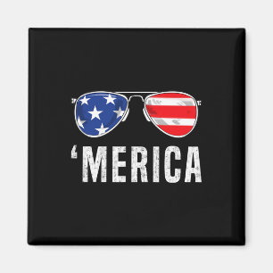 4th Of July Merica American Flag Sunglasses Boys G Magnet