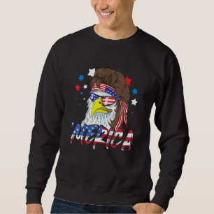 4th Of July Merica Eagle Mullet Usa American Flag Sweatshirt