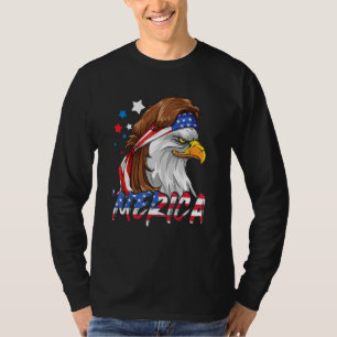 4th Of July Merica Eagle Mullet Usa American Flag T-Shirt