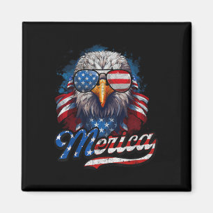 4th Of July Merica Eagle Usa Flag American Indepen Magnet